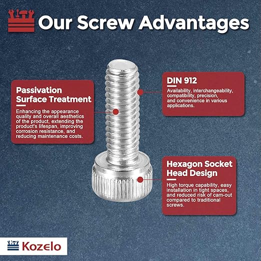 Kozelo 40pcs Socket Head Cap Screws - Image 3