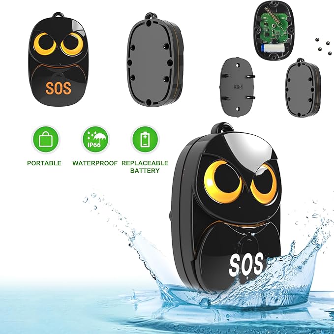 HTZSAFE Caregiver Pager Wireless Call Button 500+ Feet, SOS Alert Nurse Calling - Image 3