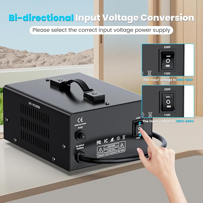 4000W Voltage Converter Transformer Step Up/Down Converter 110/120 Volt - Image 4