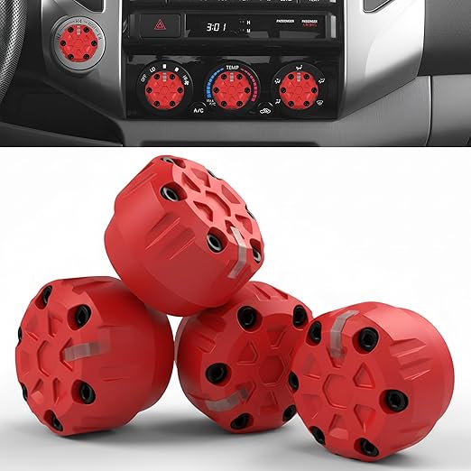 4 Pack - 2nd Gen Tacoma Accessories AC Knob Upgrade - 2005, 2015 Tacoma Climate by DUBBSHARDWARE
