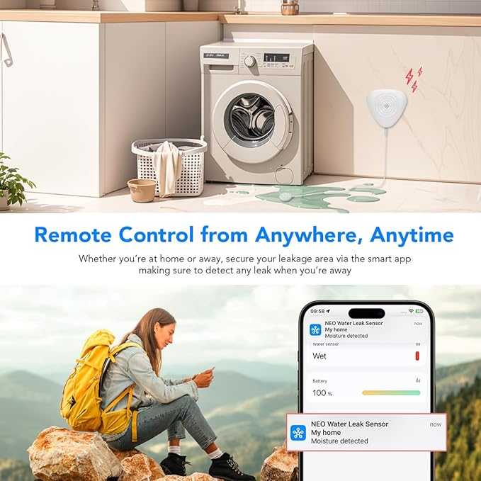 NEO Zigbee Water Sensor, Smart Water Leak Detector - Image 4