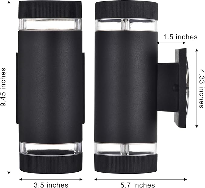 rosykite Outdoor Wall Sconce Lights, Dusk to Dawn Outdoor Exterior Lighting - Image 2