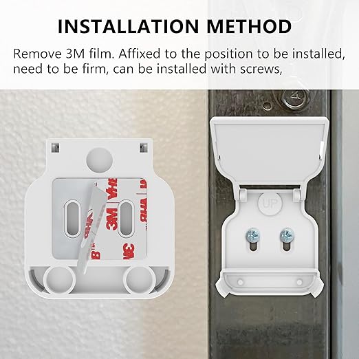 Garage Door Bracket for Ring Alarm Contact Sensor 2nd Gen – White Mount - Image 3
