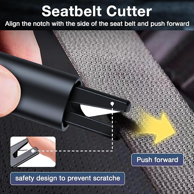 MOTORBUDDY Window Breaker Seatbelt Cutter, 2-in-1 Car Window Breaker Tool - Image 3