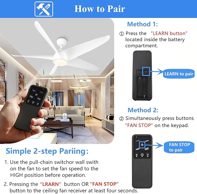 Replacement Remote for Westinghouse Ceiling Fan Remote 7787900 7788200 - Image 4