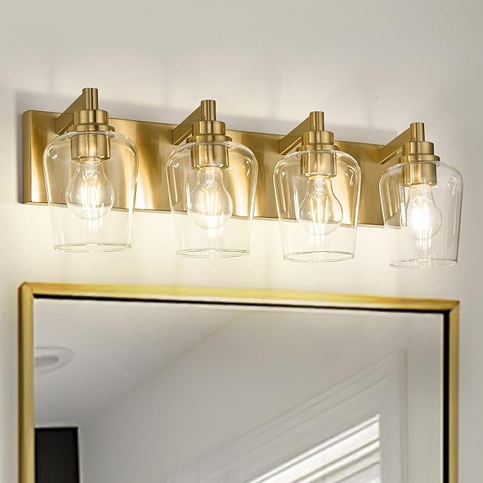 METWET Bathroom Light Fixtures, 4-Light Modern Vanity Light - Image 2