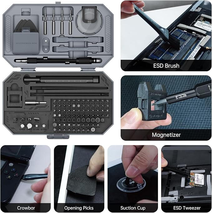 Compact Screwdriver Set, JAKEMY 105 in 1 Precison Mini Screwdriver Kit - Image 3