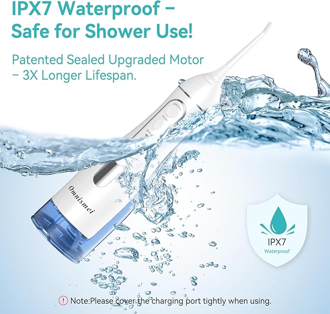 Water Dental Flossers for Teeth, 300ML Cordless Portable Electric Water Flosser - Image 8