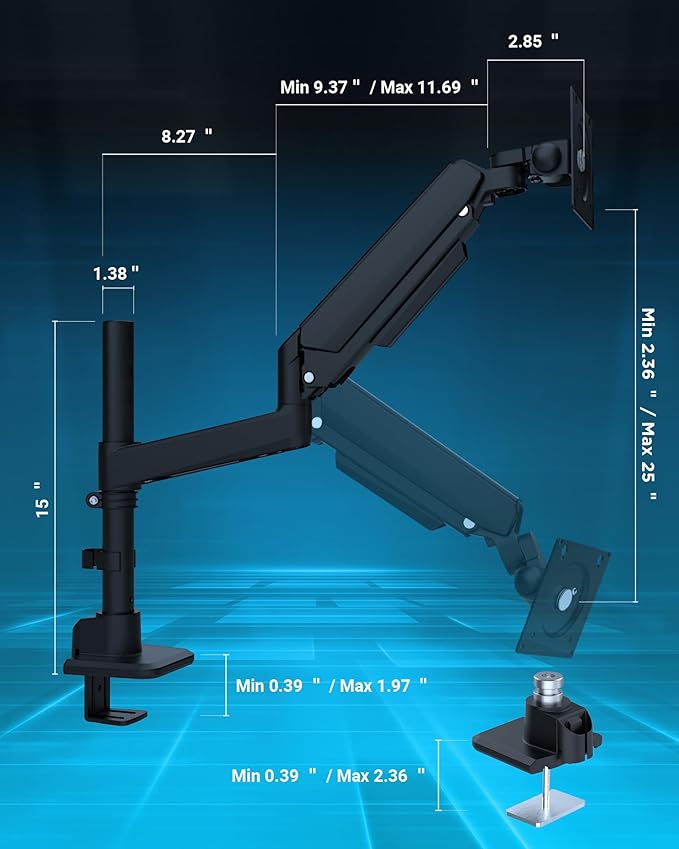 Heavy Duty Monitor Arm for 13-49 Inch Ultrawide Screens, Holds Up to 44lbs - Image 8
