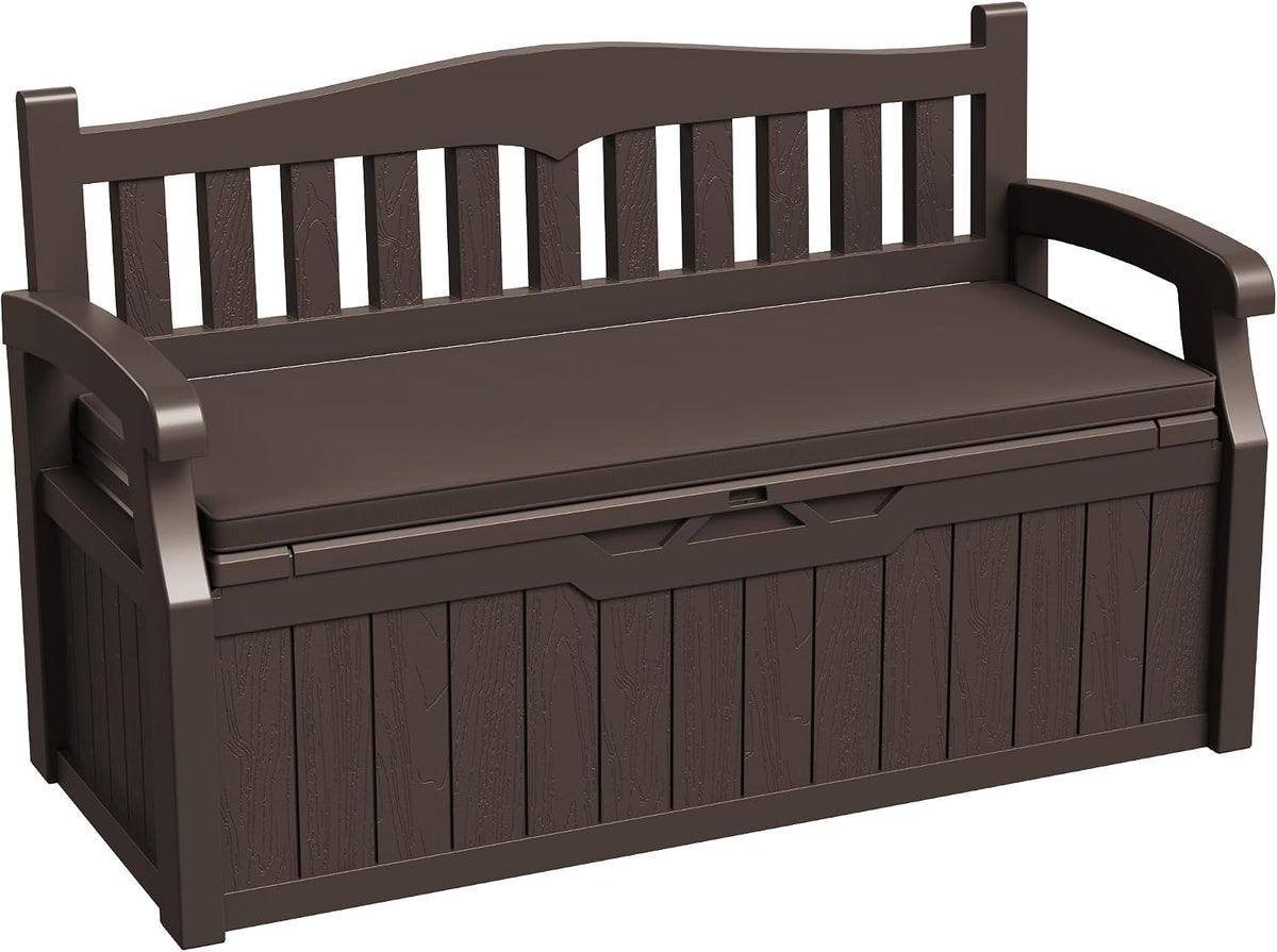 greesum 80 gallon outdoor storage bench deck box, main product view