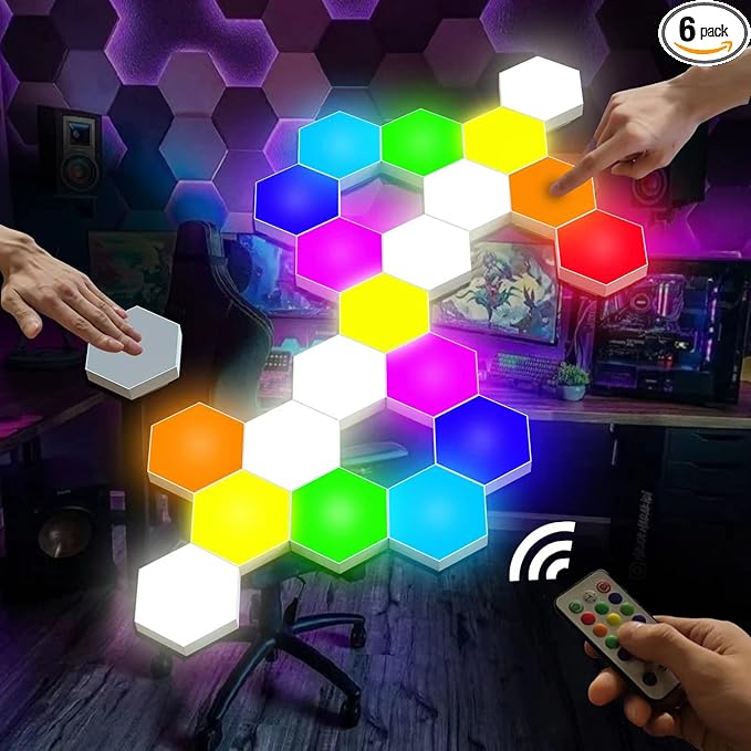 Vcwtty Hexagon Lights, Smart LED Wall Lights by VcwttyUS