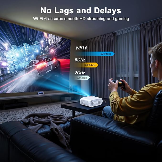 1500 ANSI Smart Projector, HOMPOW 4K Projector - Image 5