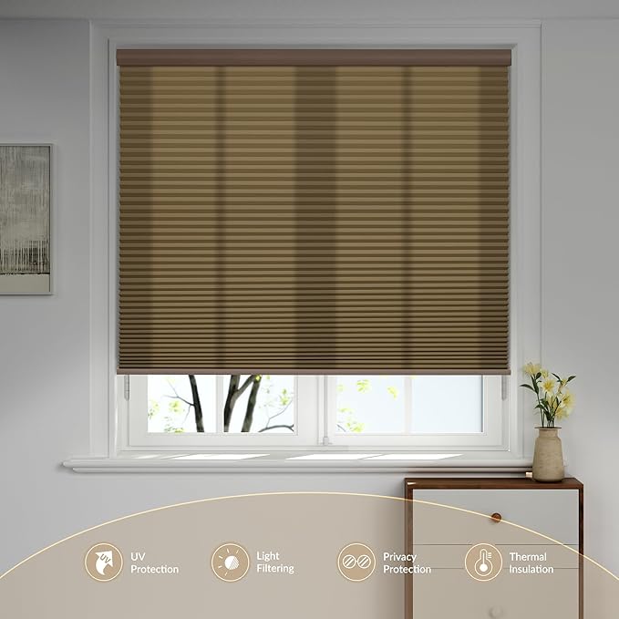 Boolegon Motorized Blinds with Remote, Light Filtering Smart Blinds, Automatic - Image 2
