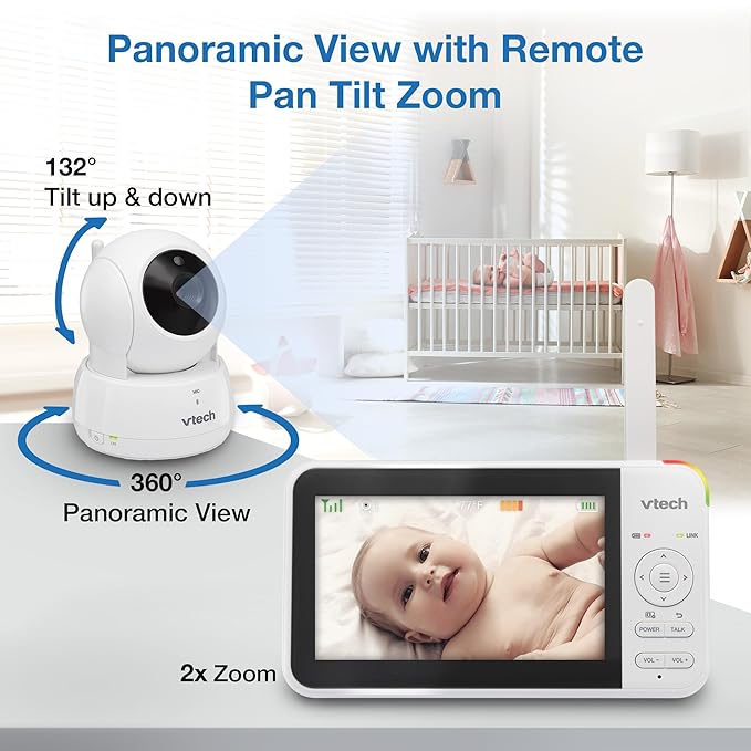 VTech VM924 No WiFi Remote Pan-Tilt-Zoom Video Baby Monitor - Image 5