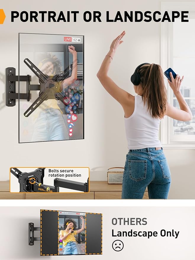 Perlegear Full Motion TV Wall Mount - Image 5