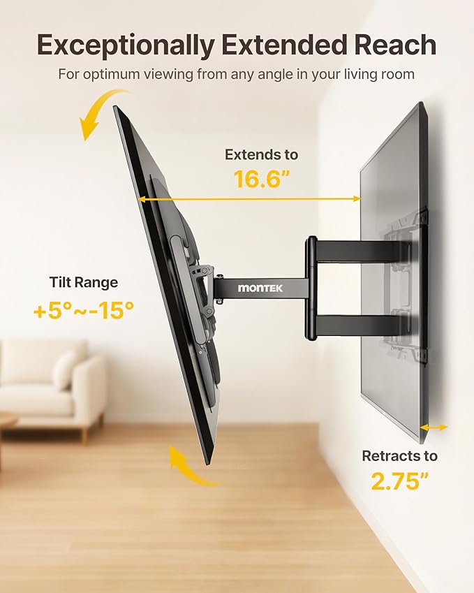 monTEK Heavy Duty TV Wall Mount - Image 6