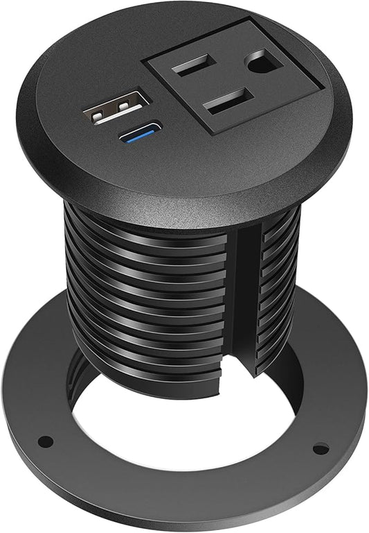 Desktop Power Grommet, 2 inch, USB C PD 20W Fast Charging Station, Desk Hole by Jgstkcity