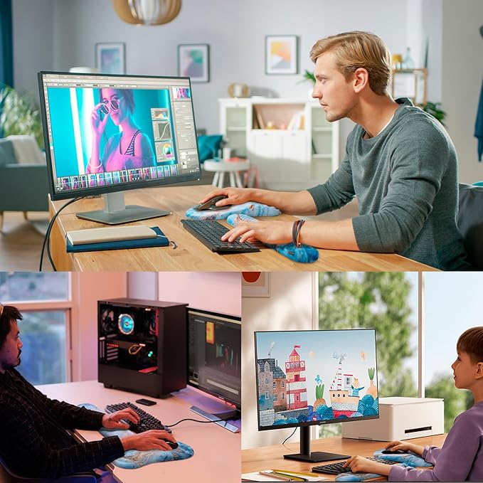 Mouse Pad Wrist Support, Laokiiy 2 in 1 Keyboard Wrist Rest+ Ergonomic Mouse Pad - Image 7