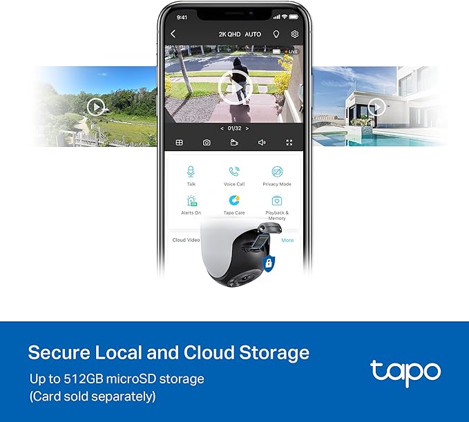 TP-Link Tapo 2K QHD Outdoor Pan/Tilt Wi-Fi Security Camera, 360° View, Motion - Image 5