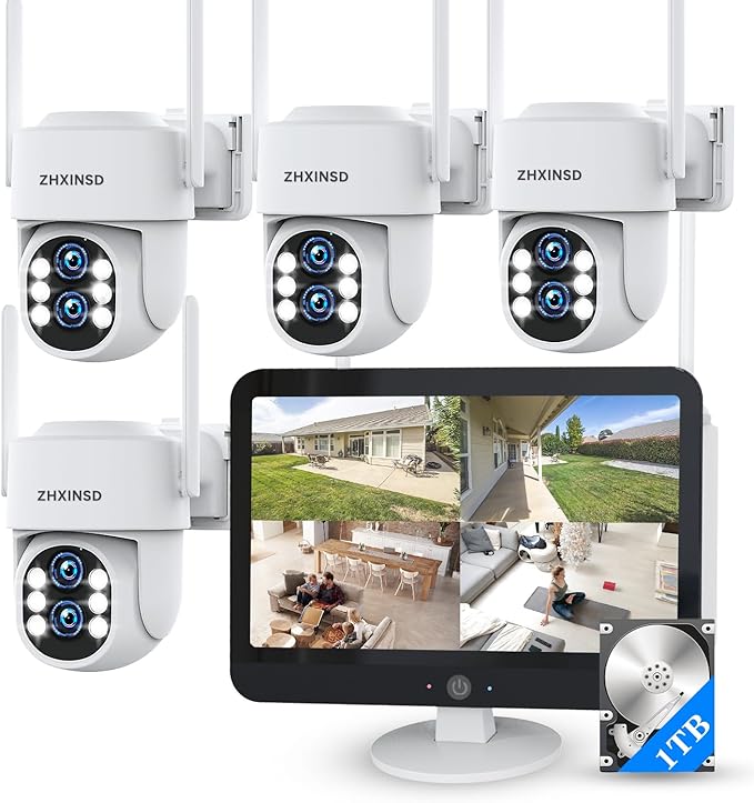 Security Camera System Outdoor Wireless by ZHXINSD
