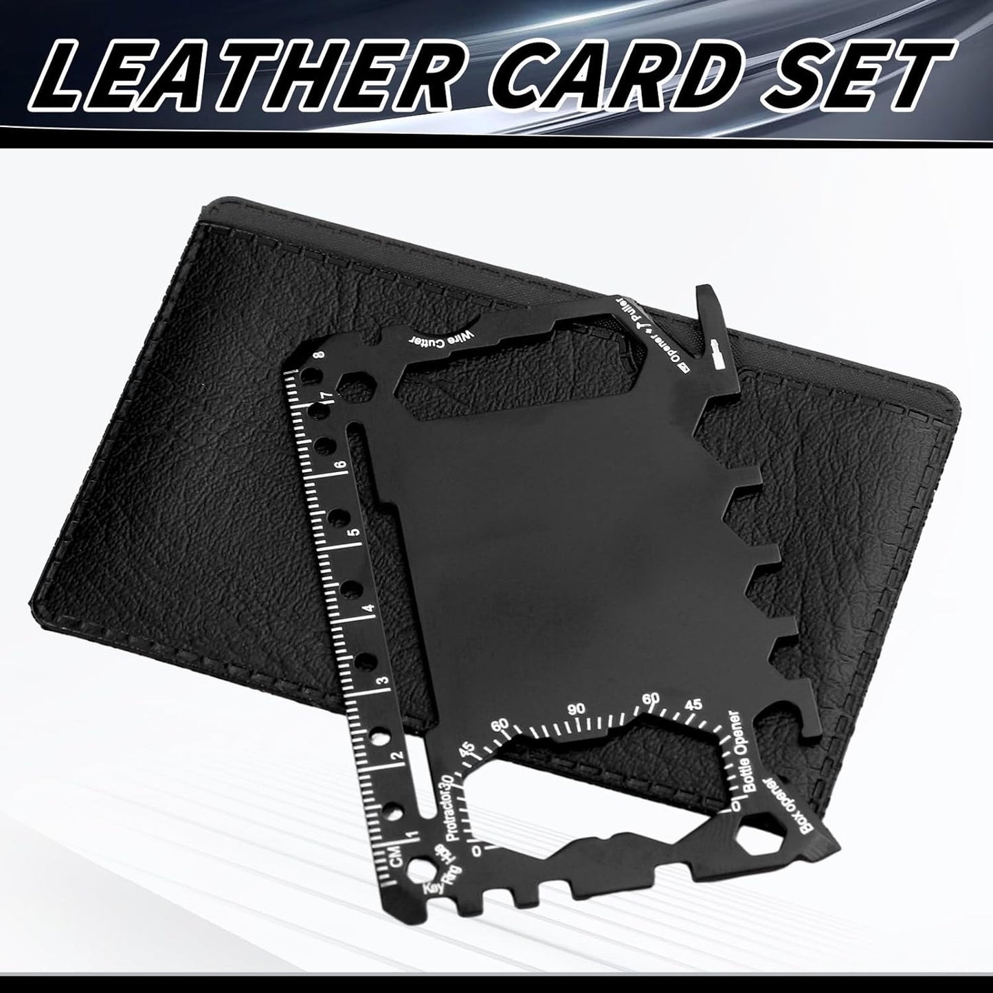 Cholemy 36 Pcs Credit Card Wallet Multitool 46 in 1 | 46 in 1, Metal Stainless Steel, Survival Pocket Tool, Bottle Opener, Multipurpose for Husband Dad Men Christmas Birthday Gift