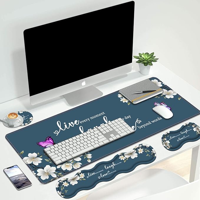 4 in 1 Ergonomic Keyboard Wrist Rest & Mouse Pad Wrist Rest Set, Large XXL - Image 7