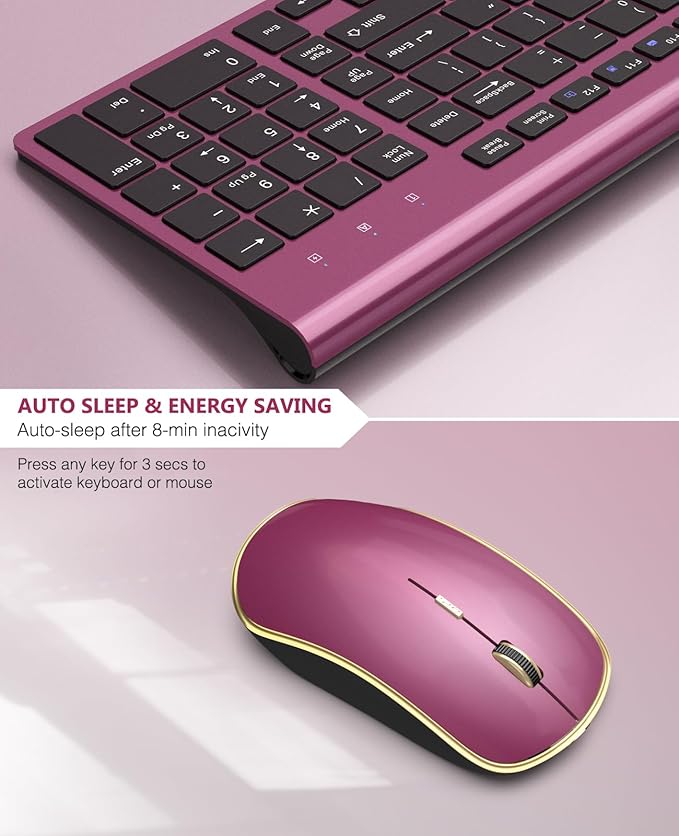 Wireless Keyboard Mouse Combo, J JOYACCESS 2.4G Compact and Ultra Slim Wireless - Image 3