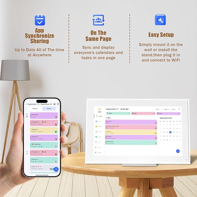 Digital Calendar: 15.6-inch Electronic Calendar & Chore Chart, Smart - Image 4
