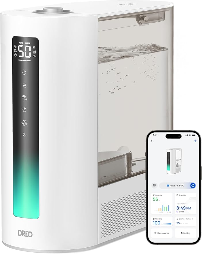 DREO 6L Humidifiers for Bedroom, Smart Warm & Cool Mist for Large Room by DREO