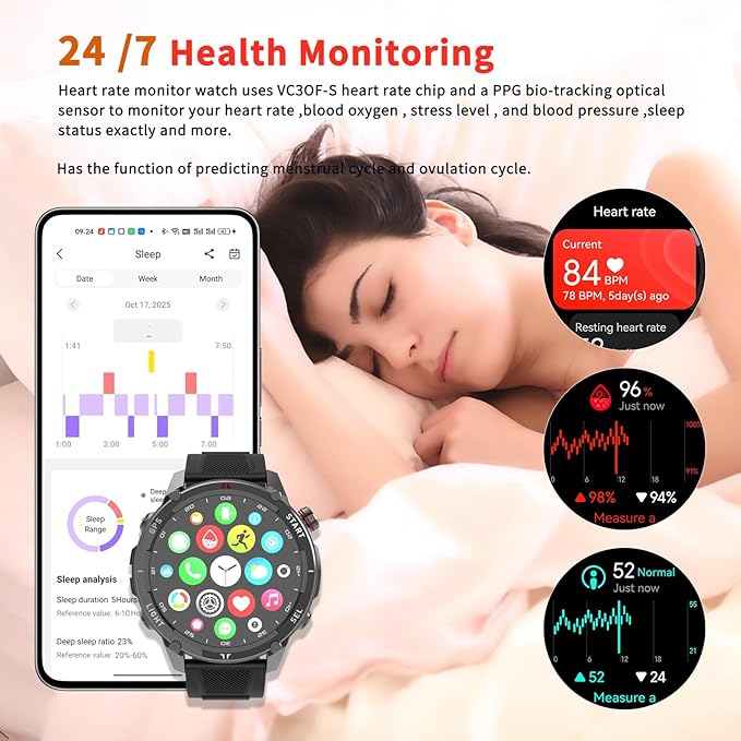 Fitness Tracker Watch with Heart Rate Monitor Activity Tracker with Pedometer - Image 3