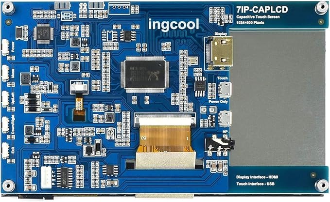 Ingcool 7 inch HDMI LCD 1024x600 Resolution Capacitive Touch Screen IPS Display - Image 2
