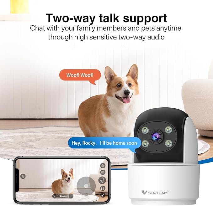 VSTARCAM 3MP Indoor Security Camera, 2.4G WiFi Cameras - Image 3