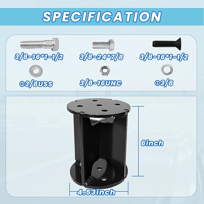 FLOVENTIS 6" Straight Air Helper Spring Spacer, Heavy-Duty Steel Compatible - Image 2