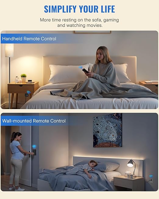 Black Remote Control Outlet Plug, WILAWELS Wireless Light Switch, On Off Remote - Image 2