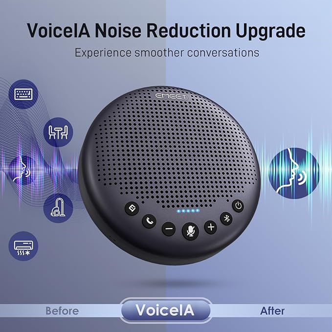 EMEET Conference Speaker and Microphone w/8 Mics, 360° Voice Pickup, Noise - Image 4