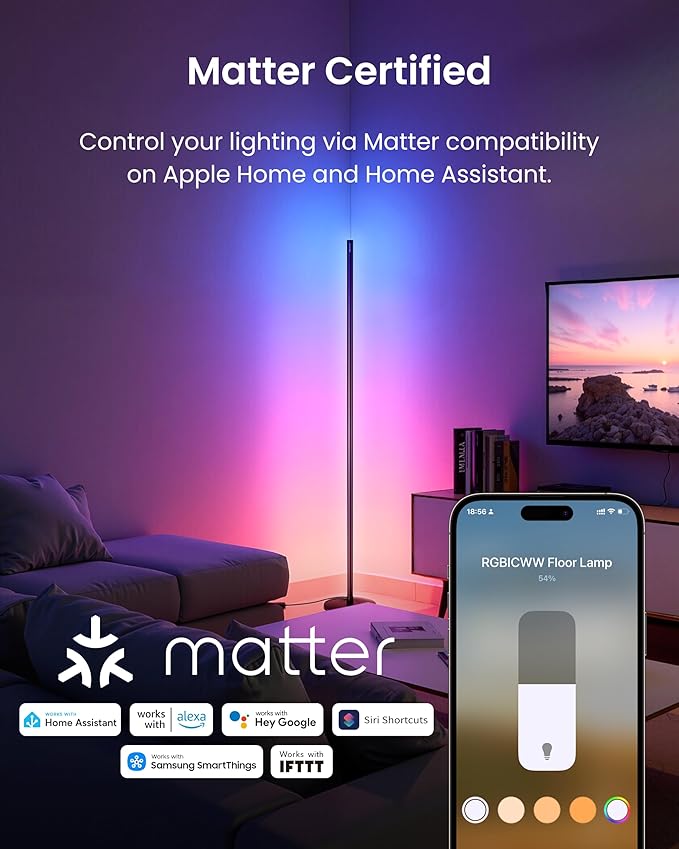 SwitchBot Smart RGBICWW Voice/APP Controlled Floor Lamp - Image 3