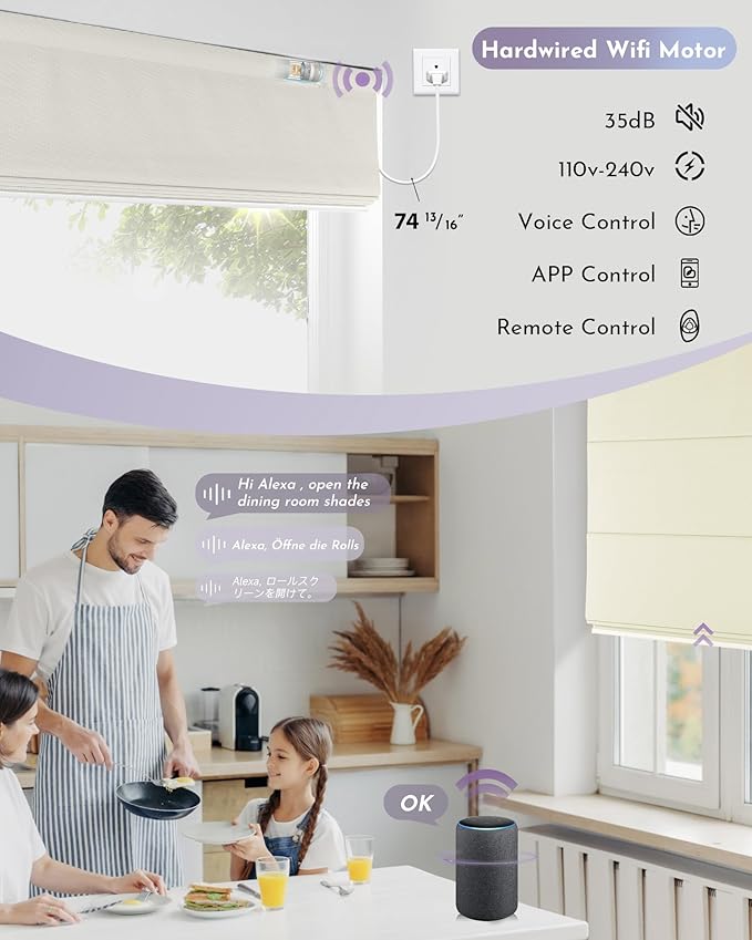 Graywind Smart Roman Shades Compatible - Image 3