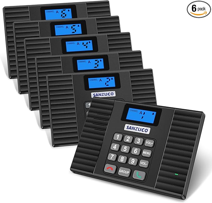 SANZUCO Intercoms Wireless for Home 60D, 2025 Hands Free Intercom Long Range by SANZUCO
