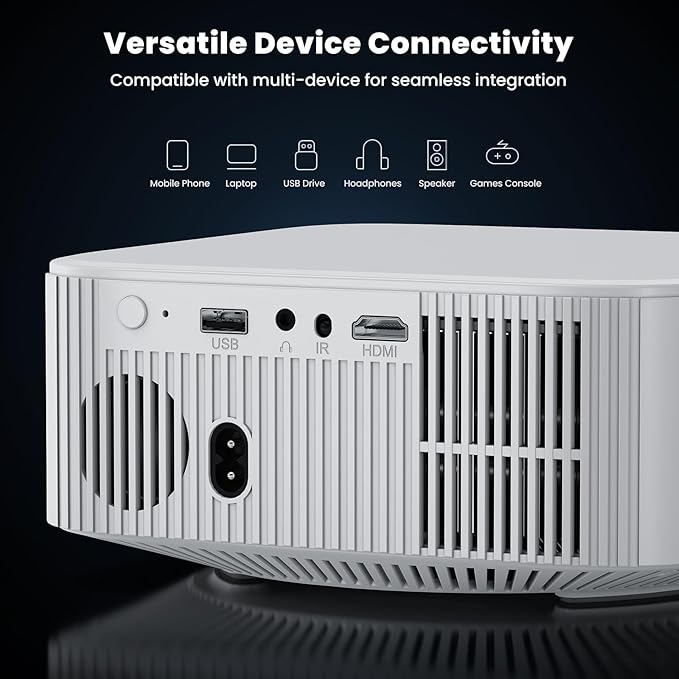 Smart Projector with Wifi and Bluetooth: NICPOW 4K Outdoor Projector, - Image 7