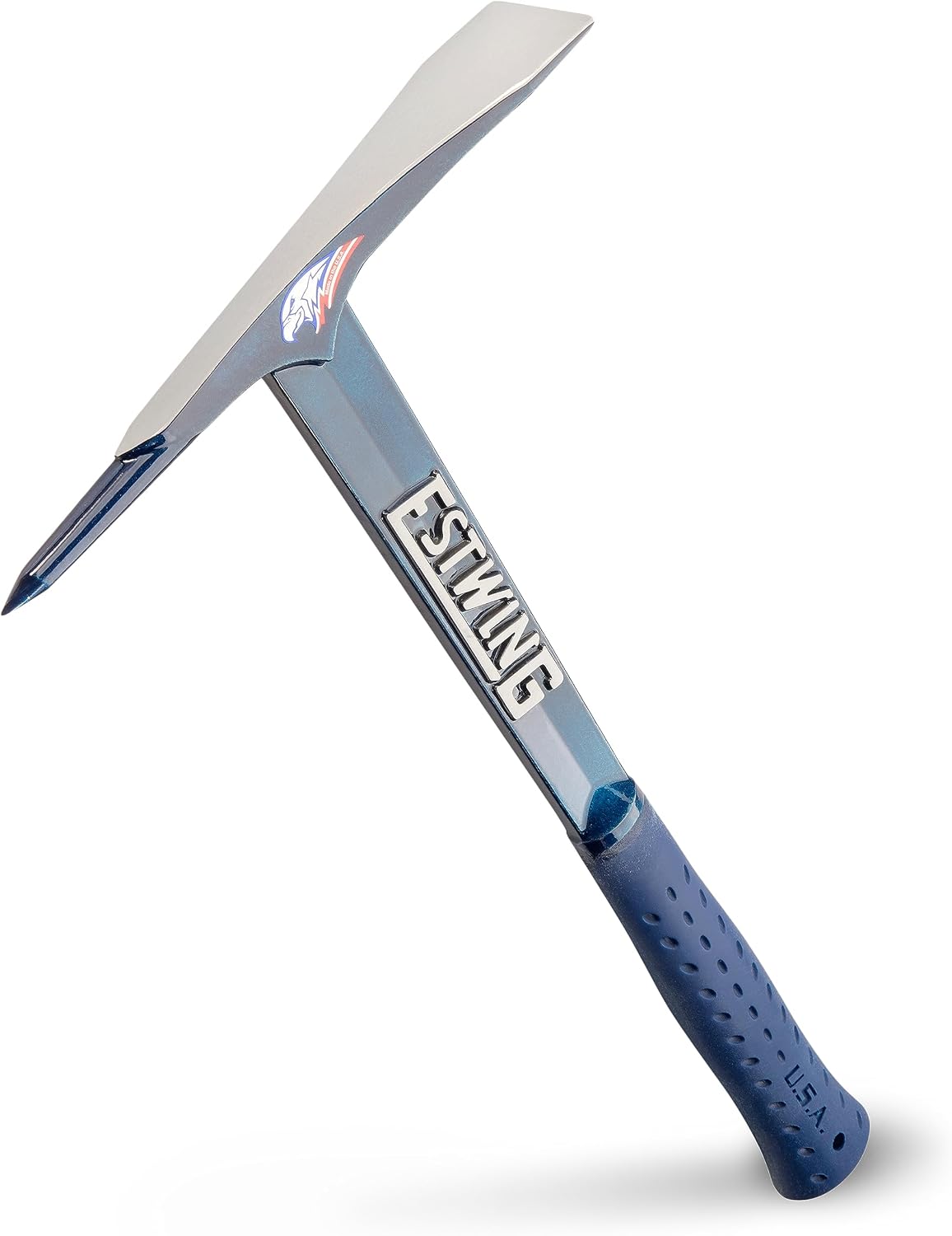 ESTWING Burpee Rock Pick - 17" USA Made Geologist Tool with Pointed Tip & Shock Reduction Grip - BP500 | Made in USA, Top Choice Of Geologists Worldwide, Chiseled End & Pointed Tip, Forged In One Piece, Shock Reduction Grip