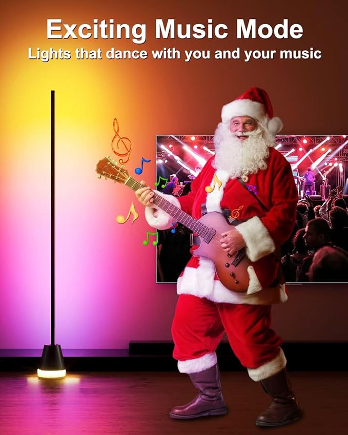 Keepsmile Smart RGB LED Corner Floor Lamp, 172 LEDs Bright Standing Lamps - Image 4