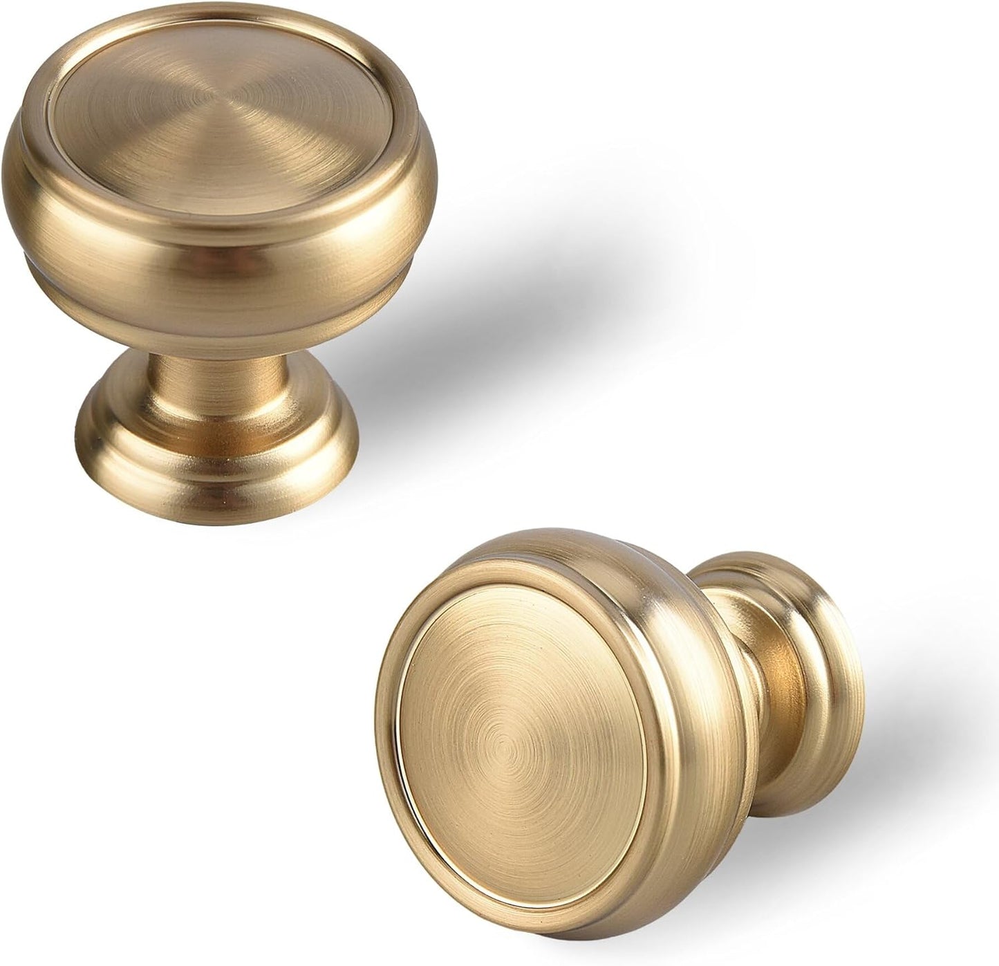 10 Pack Champagne Bronze Cabinet Knobs, 1-1/4 Inch Zinc Alloy Knob | Modern Furniture Hardware, Single Hole Hardware Handles Kitchen Cabinet Dresser Knob, Drawer Knobs