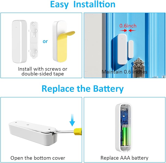 Wireless Door Chime, Door Open Sensor Alarm When Entry Business/Office/Store - Image 5