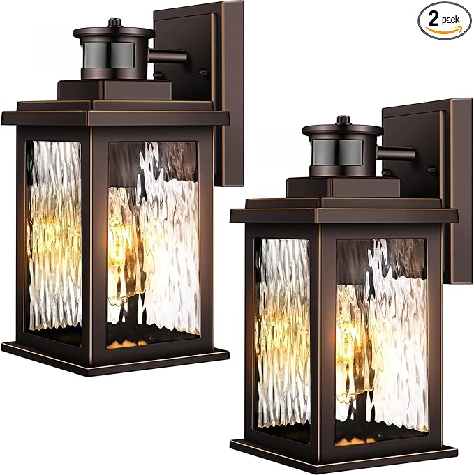 VIANIS Motion Sensor Outdoor Light Fixture, 2 Pack Oil-Rubbed Bronze, by VIANISLIGHTING