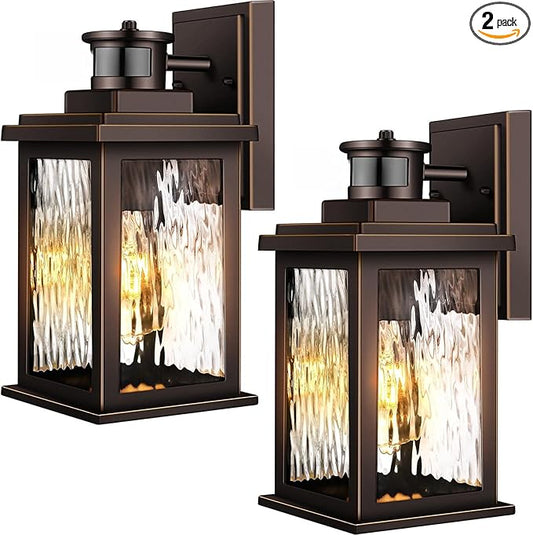 VIANIS Motion Sensor Outdoor Light Fixture, 2 Pack Oil-Rubbed Bronze, by VIANISLIGHTING