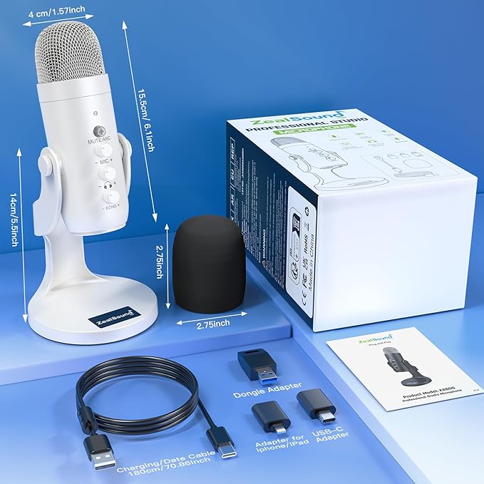 ZealSound Wireless Microphone, USB Mic - Image 8