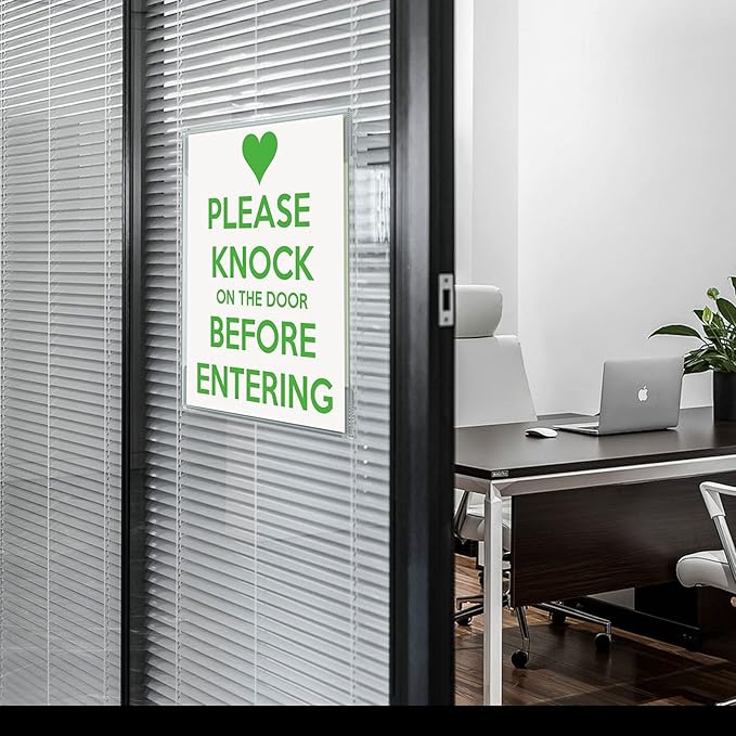 Dingelex Acrylic 8.5x11 Horizontal Sign Holder, 12 Pack, No Drilling - Image 5