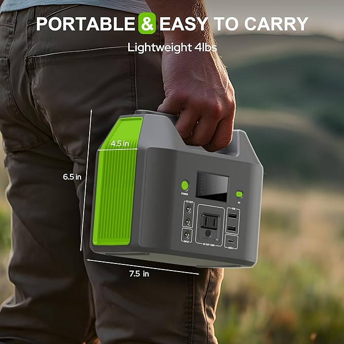 SinKeu Portable Power Station, 122.8Wh LiFePO4 Battery - Image 4