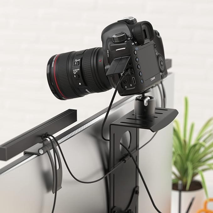 HumanCentric DSLR Monitor Mount Small, Desk Camera Mounting, Light Webcam - Image 9