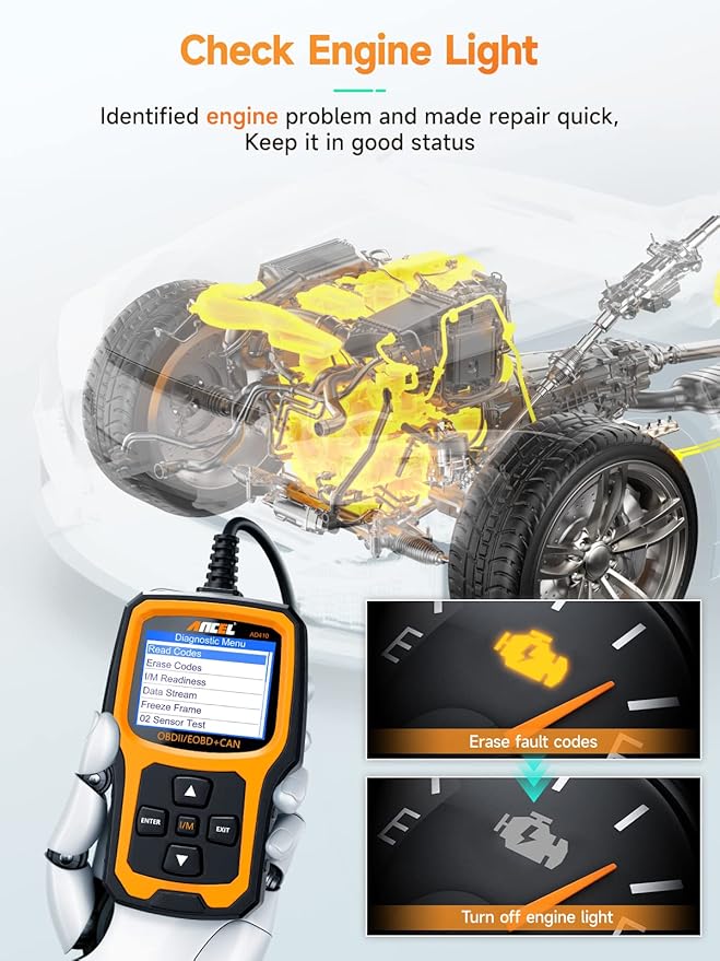 ANCEL AD410 Enhanced OBD2 Scanner, Vehicle Code Reader - Image 3